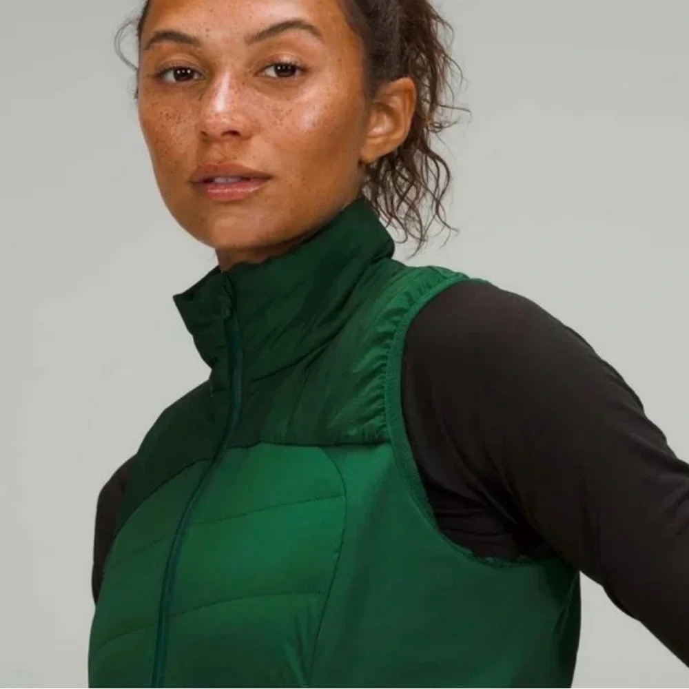 Lululemon Athletica Down For It All Everglade Green Vest Size 2 - Picture 14 of 14